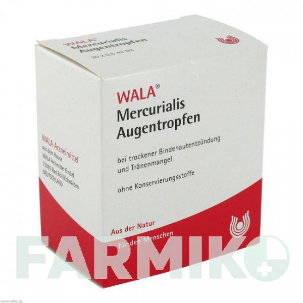 МЕРКУРІАЛІС АУГЕНТРОПФЕН (MERCURIALIS AUGENTROPFEN) очні краплі 30x0,5 мл - Гомеопатія WALA HEILMITTEL