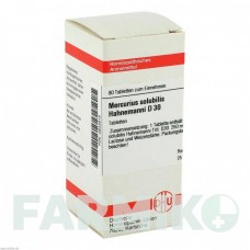 МЕРКУРИУС СОЛЮБИЛИС (MERCURIUS SOLUBILIS) D 30 таблетки 80 шт - Гомеопатия DHU