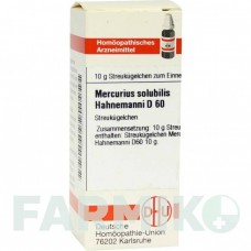МЕРКУРИУС СОЛЮБИЛИС (MERCURIUS SOLUBILIS) D 60 глобули 10 г - Гомеопатия DHU