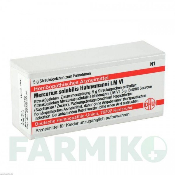 МЕРКУРИУС СОЛЮБИЛИС (MERCURIUS SOLUBILIS) LM VI глобули 5 г - Гомеопатия DHU