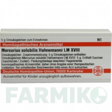 МЕРКУРИУС СОЛЮБИЛИС (MERCURIUS SOLUBILIS) LM XVIII глобули 5 г - Гомеопатия DHU