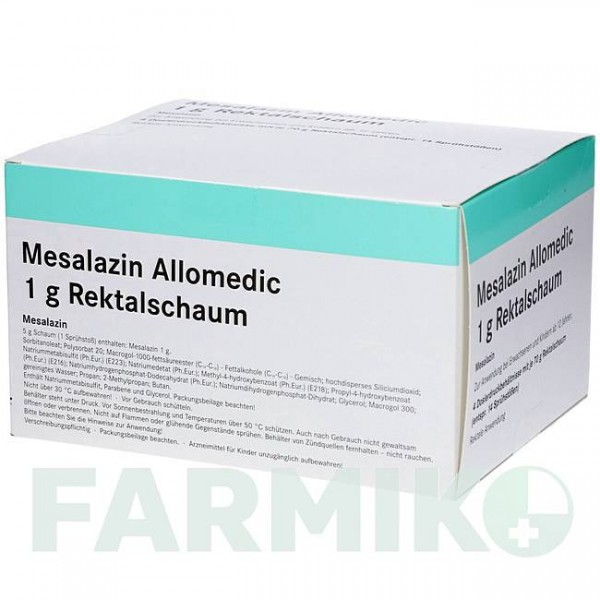 МЕСАЛАЗИН (MESALAZIN) 1 г пена 4x70 г - Месалазин ALLOMEDIC