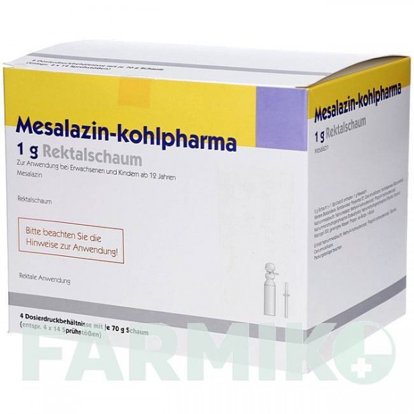 МЕСАЛАЗИН (MESALAZIN) 1 г пена 70 г - Месалазин KOHLPHARMA