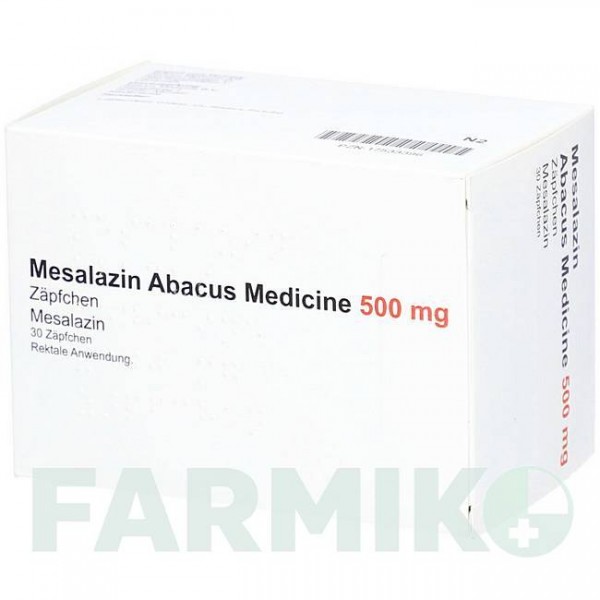 МЕСАЛАЗИН (MESALAZIN) 500 мг супозиторії 30 шт - Месалазин ABACUS MEDICINE