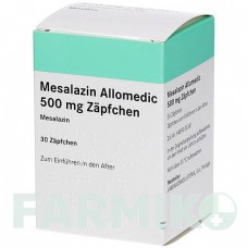 МЕСАЛАЗИН (MESALAZIN) 500 мг супозиторії 30 шт - Месалазин ALLOMEDIC