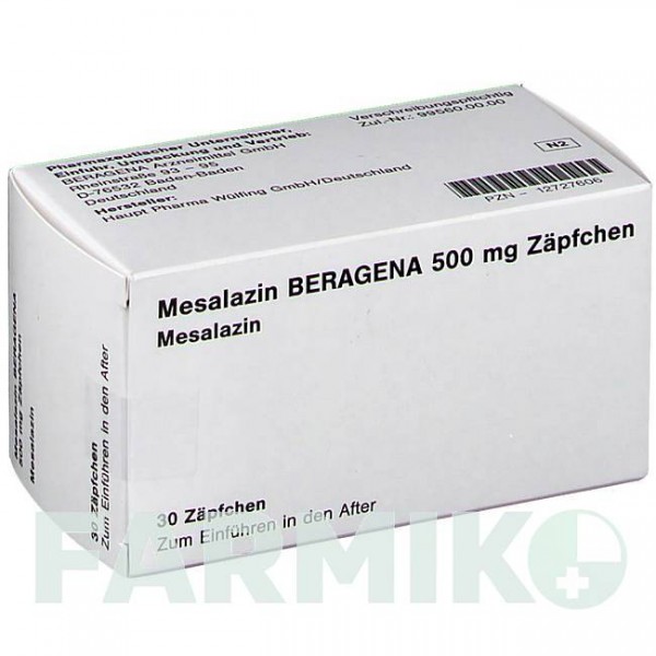МЕСАЛАЗИН (MESALAZIN) 500 мг супозиторії 30 шт - Месалазин DOCPHARM