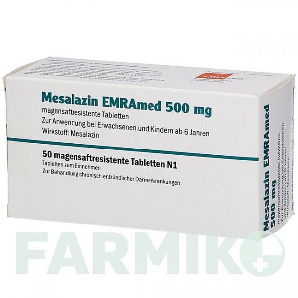 МЕСАЛАЗИН (MESALAZIN) 500 мг таблетки 50 шт - Месалазин EMRA-MED