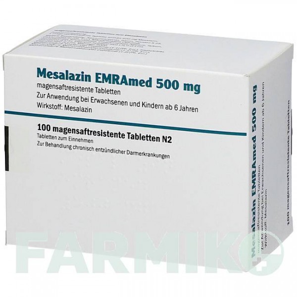 МЕСАЛАЗИН (MESALAZIN) 500 мг таблетки 300 шт - Месалазин EMRA-MED