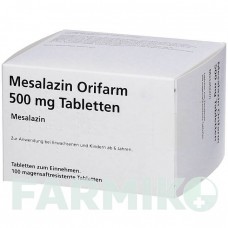 МЕСАЛАЗИН (MESALAZIN) 500 мг таблетки 100 шт - Месалазин ORIFARM