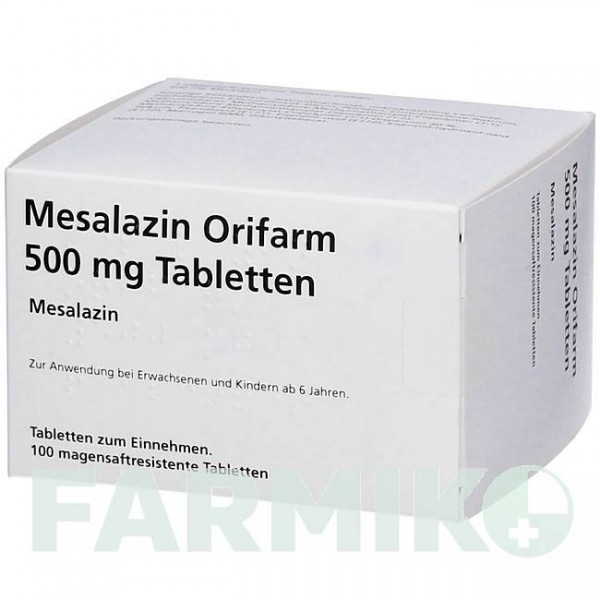 МЕСАЛАЗИН (MESALAZIN) 500 мг таблетки 100 шт - Месалазин ORIFARM