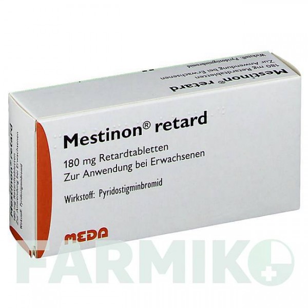 МЕСТИНОН (MESTINON) 180 мг таблетки 20 шт - Пиридостигмин MEDA PHARMA