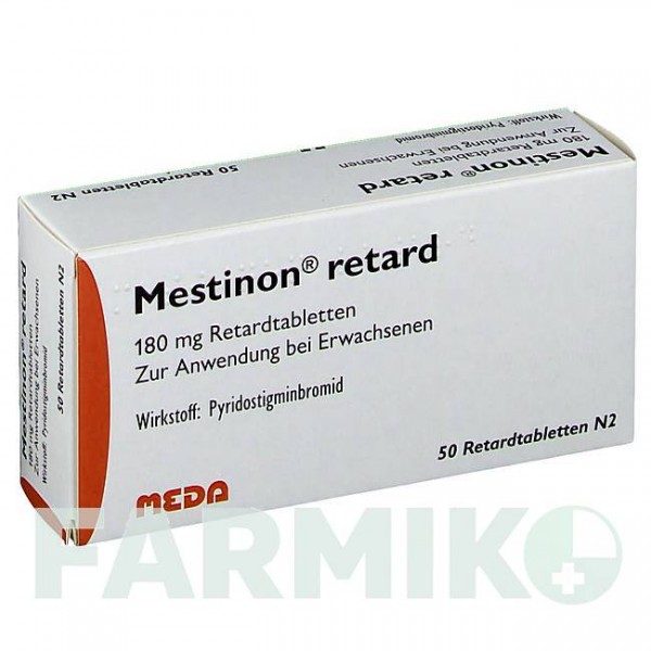 МЕСТИНОН (MESTINON) 180 мг таблетки 50 шт - Пиридостигмин MEDA PHARMA