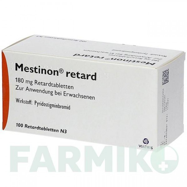 МЕСТИНОН (MESTINON) 180 мг таблетки 100 шт - Пиридостигмин MEDA PHARMA