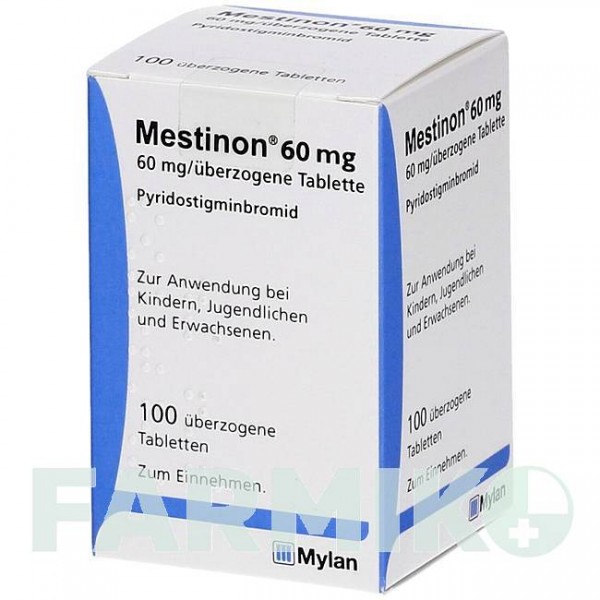 МЕСТИНОН (MESTINON) 60 мг таблетки 100 шт - Піридостигмін 1 0 1 CAREFARM