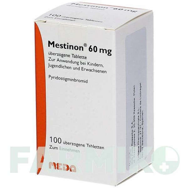 МЕСТИНОН (MESTINON) 60 мг таблетки 100 шт - Піридостигмін AXICORP PHARMA