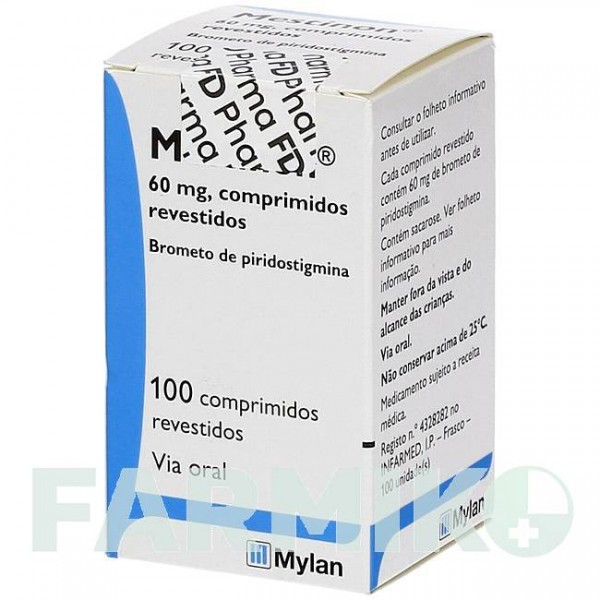 МЕСТИНОН (MESTINON) 60 мг таблетки 100 шт - Піридостигмін FD PHARMA