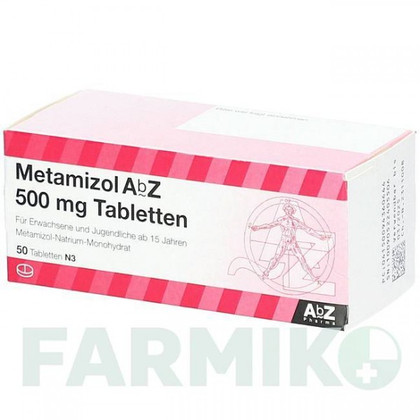 МЕТАМИЗОЛ (METAMIZOL) 500 мг таблетки 50 шт - Метамизол натрия ABZ PHARMA