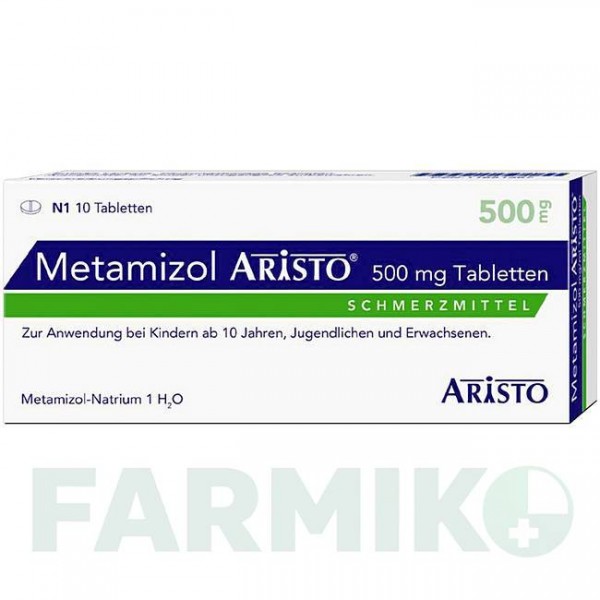 МЕТАМІЗОЛ (METAMIZOL) 500 мг таблетки 10 шт - Метамізол натрію ARISTO PHARMA