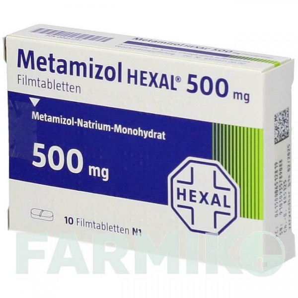 МЕТАМІЗОЛ (METAMIZOL) 500 мг таблетки 10 шт - Метамізол натрію HEXAL