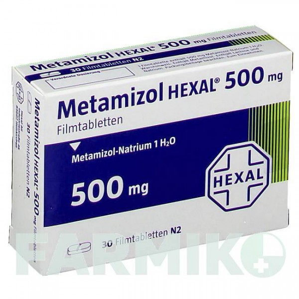 МЕТАМІЗОЛ (METAMIZOL) 500 мг таблетки 30 шт - Метамізол натрію HEXAL