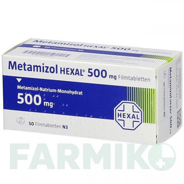 МЕТАМИЗОЛ (METAMIZOL) 500 мг таблетки 50 шт - Метамизол натрия HEXAL