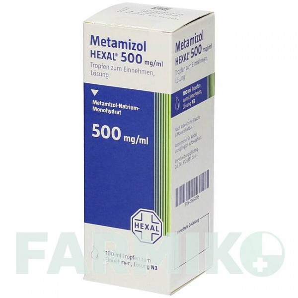 МЕТАМІЗОЛ (METAMIZOL) краплі 100 мл - Метамізол натрію HEXAL