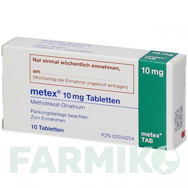 МЕТЕКС (METEX) 10 мг таблетки 10 шт - Метотрексат MEDAC