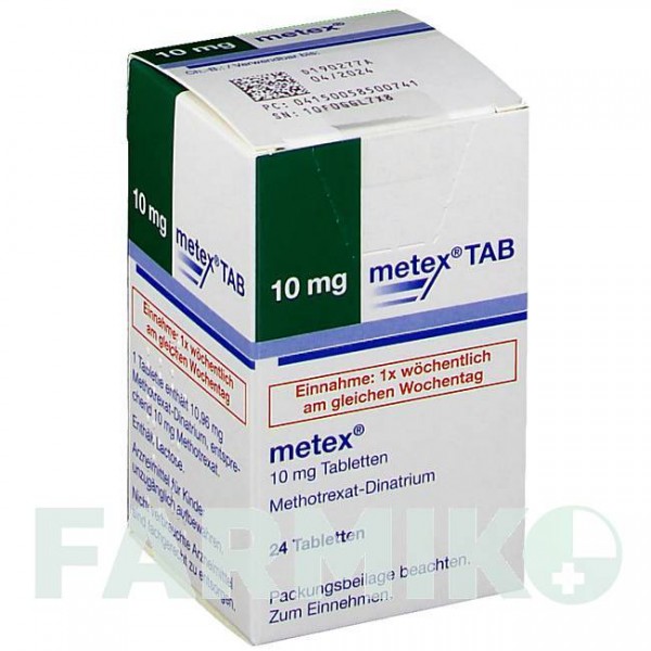 МЕТЕКС (METEX) 10 мг таблетки 24 шт - Метотрексат MEDAC