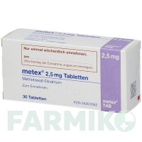 МЕТЕКС (METEX) 2,5 мг таблетки 30 шт - Метотрексат MEDAC