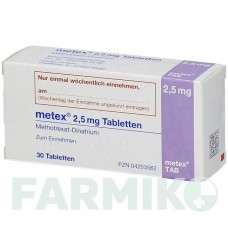 МЕТЕКС (METEX) 2,5 мг таблетки 30 шт - Метотрексат MEDAC