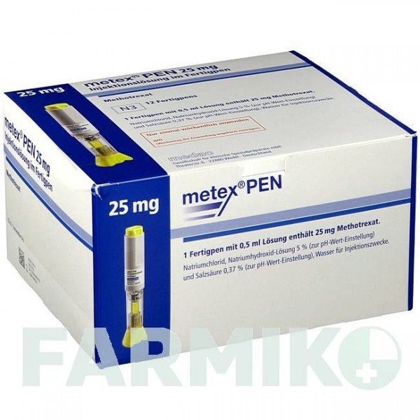 МЕТЕКС (METEX) 25 мг ( 50 мг/мл ) раствор 12 шт - Метотрексат MEDAC