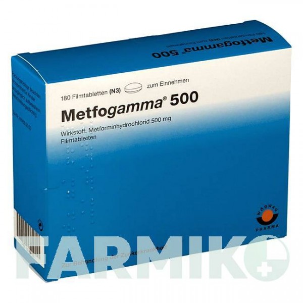 МЕТФОГАММА (METFOGAMMA) 500 мг таблетки 180 шт - Метформин AAA - PHARMA