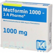 МЕТФОРМИН (METFORMIN) 1000 таблетки 30 шт - Метформин 1 A PHARMA