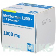 МЕТФОРМИН (METFORMIN) 1000 таблетки 180 шт - Метформин 1 A PHARMA