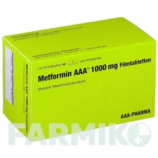 МЕТФОРМИН (METFORMIN) 1000 мг таблетки 120 шт - Метформин AAA - PHARMA