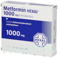 МЕТФОРМІН (METFORMIN) 1000 мг таблетки 30 шт - Метформін HEXAL
