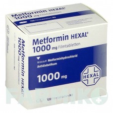 МЕТФОРМИН (METFORMIN) 1000 мг таблетки 100 шт - Метформин HEXAL
