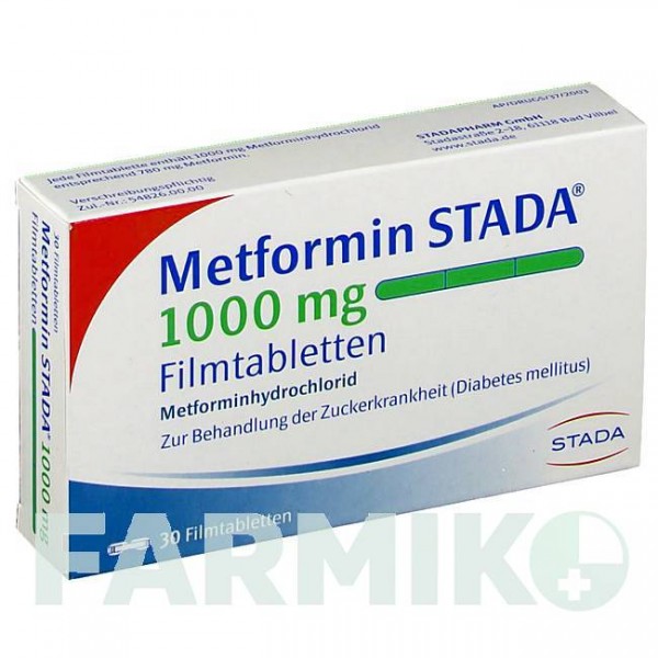 МЕТФОРМИН (METFORMIN) 1000 мг таблетки 30 шт - Метформин STADAPHARM