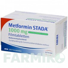 МЕТФОРМИН (METFORMIN) 1000 мг таблетки 120 шт - Метформин STADAPHARM