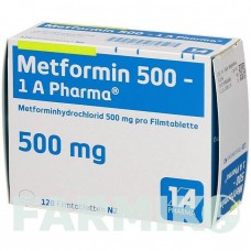 МЕТФОРМИН (METFORMIN) 500 таблетки 120 шт - Метформин 1 A PHARMA