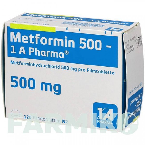 МЕТФОРМИН (METFORMIN) 500 таблетки 120 шт - Метформин 1 A PHARMA