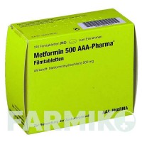 МЕТФОРМІН (METFORMIN) 500 мг таблетки 120 шт - Метформін AAA - PHARMA