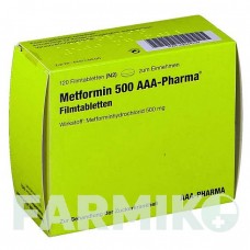 МЕТФОРМИН (METFORMIN) 500 мг таблетки 120 шт - Метформин AAA - PHARMA