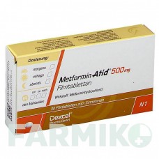 МЕТФОРМИН (METFORMIN) 500 мг таблетки 30 шт - Метформин DEXCEL PHARMA