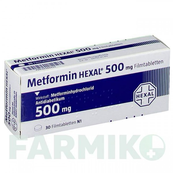 МЕТФОРМІН (METFORMIN) 500 мг таблетки 30 шт - Метформін HEXAL