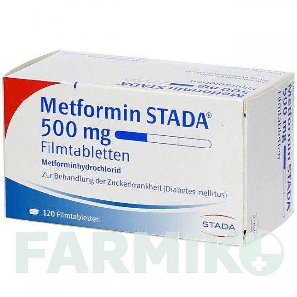 МЕТФОРМИН (METFORMIN) 500 мг таблетки 120 шт - Метформин STADAPHARM