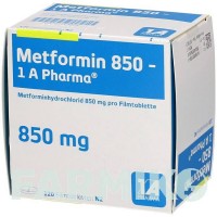 МЕТФОРМІН (METFORMIN) 850 таблетки 120 шт - Метформін 1 A PHARMA