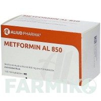 МЕТФОРМІН (METFORMIN) 850 таблетки 120 шт - Метформін ALIUD PHARMA