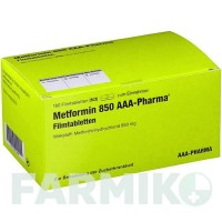 МЕТФОРМІН (METFORMIN) 850 мг таблетки 180 шт - Метформін AAA - PHARMA