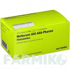 МЕТФОРМИН (METFORMIN) 850 мг таблетки 180 шт - Метформин AAA - PHARMA